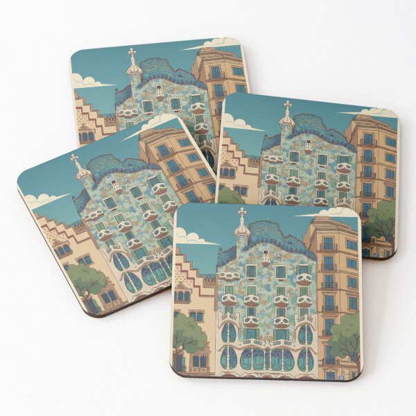 Item preview, Barcelona Vintage Travel Art - Casa Batlló - Spain designed and sold by Wanderprintt.