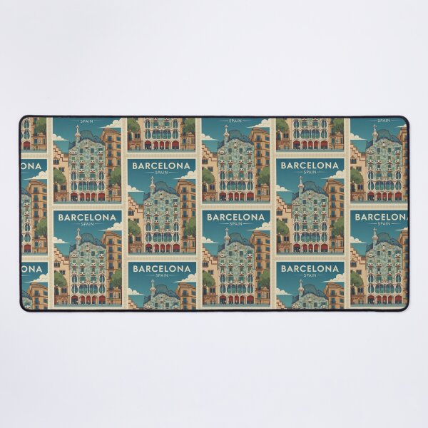 Item preview, Barcelona Vintage Travel Art - Casa Batlló - Spain designed and sold by Wanderprintt.