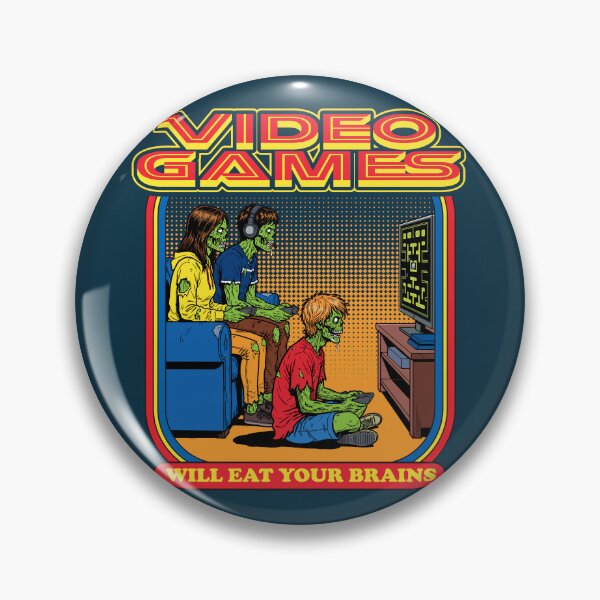 Item preview, Video Games Will Eat Your Brains Dks designed and sold by Alema Art.
