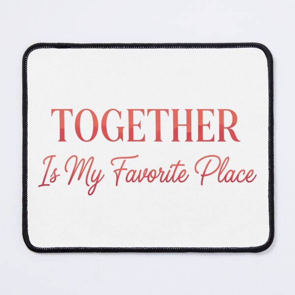 Item preview, Together Is My Favorite Place - Romantic Red Typography designed and sold by Heartlines Studio.