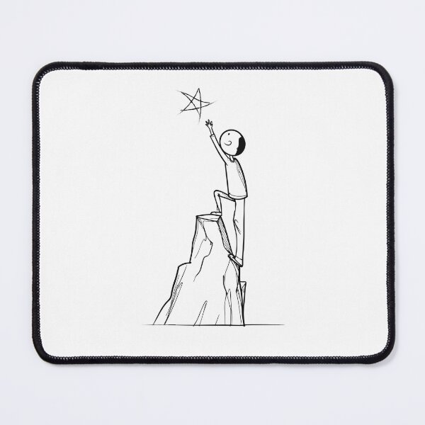 Item preview, Stick figure reaching for the star on top of mountain designed and sold by Art-Horizon.