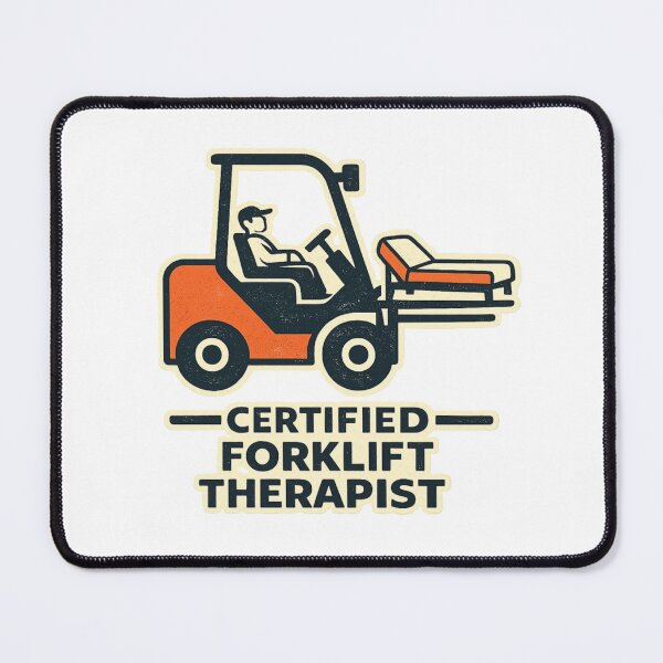 Item preview, Certified Forklift Therapist Retro Design designed and sold by RetroNibylander.