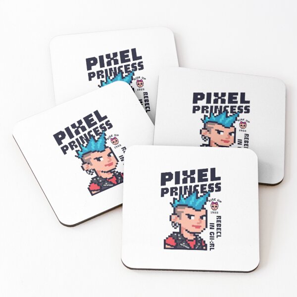 Item preview, Pixel Princess Rebel Girl — Retro 8-Bit Punk Rock Gaming Art designed and sold by Colorful-Garden.