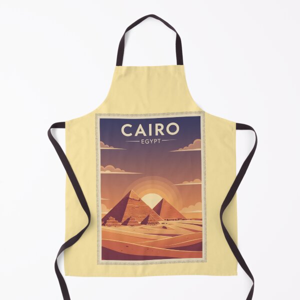 Item preview, Cairo Vintage Travel Art - Pyramids - Egypt designed and sold by Wanderprintt.