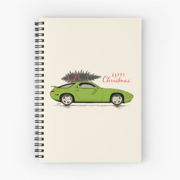 Item preview, Happy Christmas Green 928 GTS hand drawn Illustration designed and sold by blackdogshop.