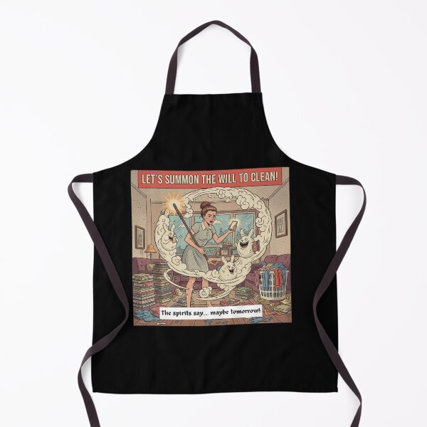 Item preview, Summoning the Will to Clean - Retro Satire Art designed and sold by Vantage Print Co..