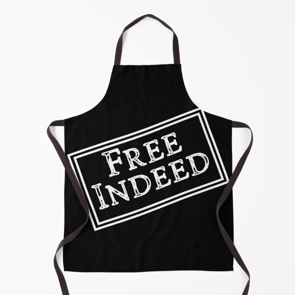 Item preview, Free Indeed in White - Bible Scripture Verse Christian - Stamped designed and sold by Ceramic Scripture.