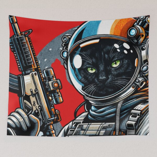 Item preview,  Intergalactic Black Cat designed and sold by Analog Aura .