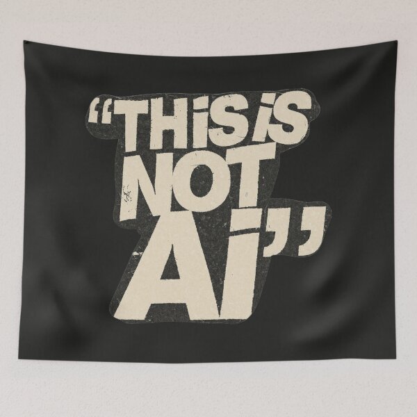 Item preview, This Is Not AI Retro Vintage Typography designed and sold by Oniyasha.