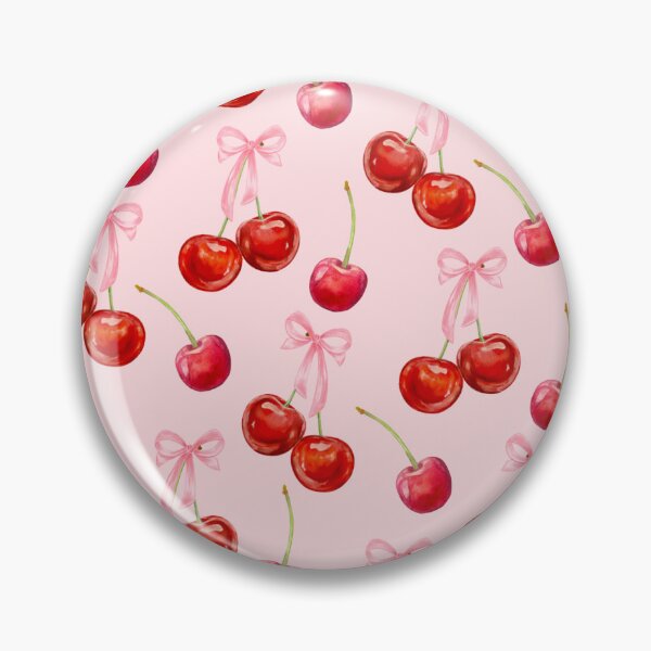 Item preview, Preppy Cherry Collage Pink designed and sold by SaltedBeachPaperie.