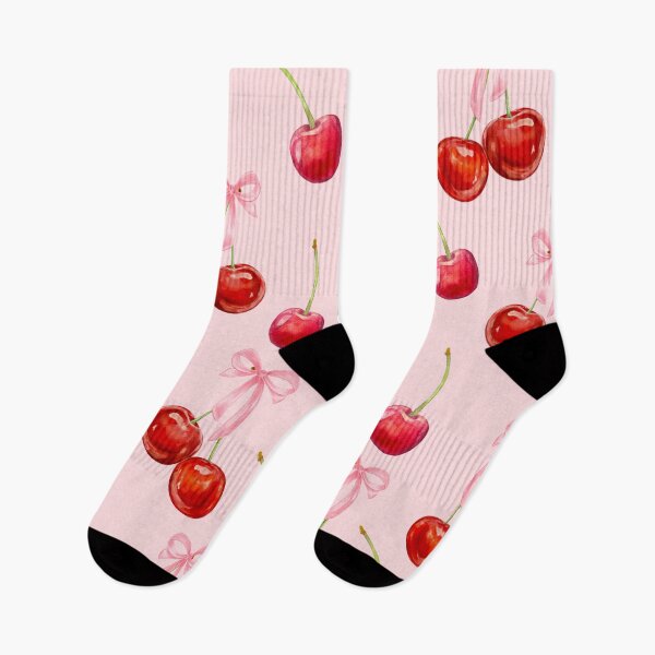 Item preview, Preppy Cherry Collage Pink designed and sold by SaltedBeachPaperie.