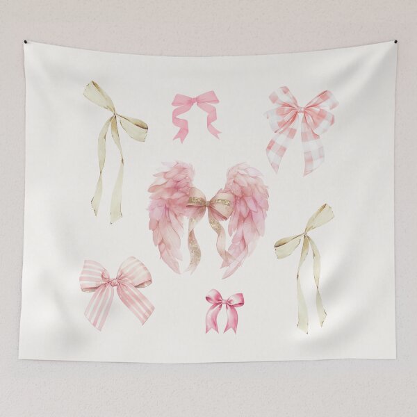 Item preview, Cute Pink Preppy Bows Collage - Pink Aesthetic designed and sold by SaltedBeachPaperie.