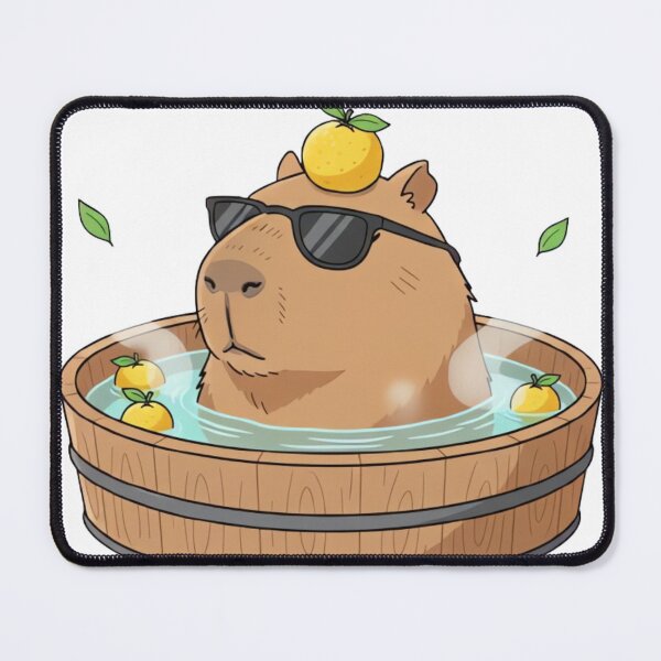 Item preview, Chill Capybara In Hot Spring Unbothered Zen Animal Art designed and sold by ARTReMi.