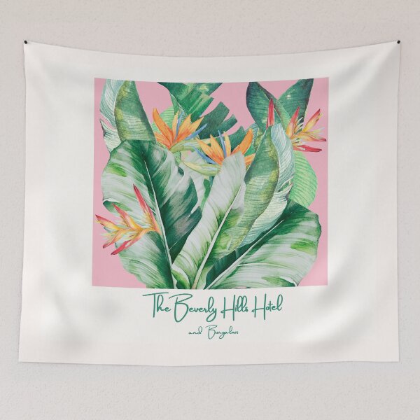 Item preview, Beverly Hills California Pink Botanical Aesthetic designed and sold by SaltedBeachPaperie.