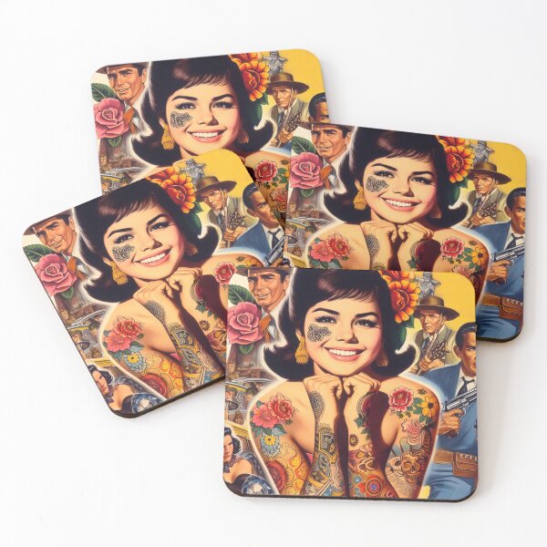 Item preview, Old School Tattooed Girl designed and sold by PulpVintage.