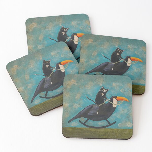 Item preview, Cat on a Rocking Toucan designed and sold by KilkennyCat Art.