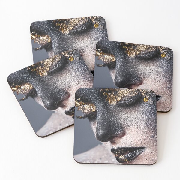 Item preview, Portrait Gold Black Artistic Makeup Luxury Beauty designed and sold by Velvetia.