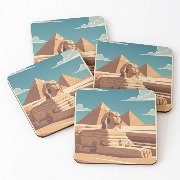 Item preview, Cairo Vintage Travel Art - Great Sphinx of Giza - Egypt designed and sold by Wanderprintt.