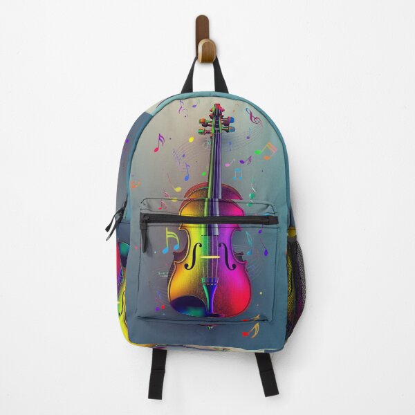Item preview, notes around colorful violins designed and sold by Dedokris.