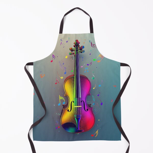 Item preview, notes around colorful violins designed and sold by Dedokris.