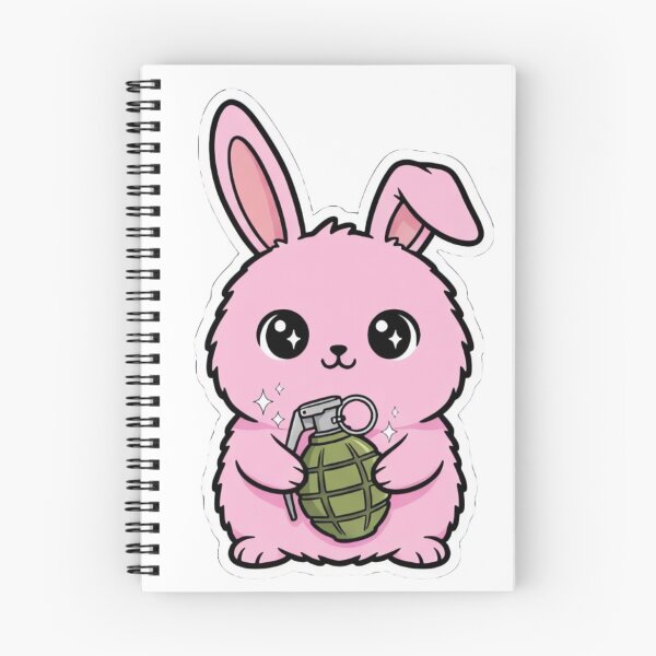 Item preview, Cute Pink Bunny With Grenade Explosive Personality Art designed and sold by ARTReMi.