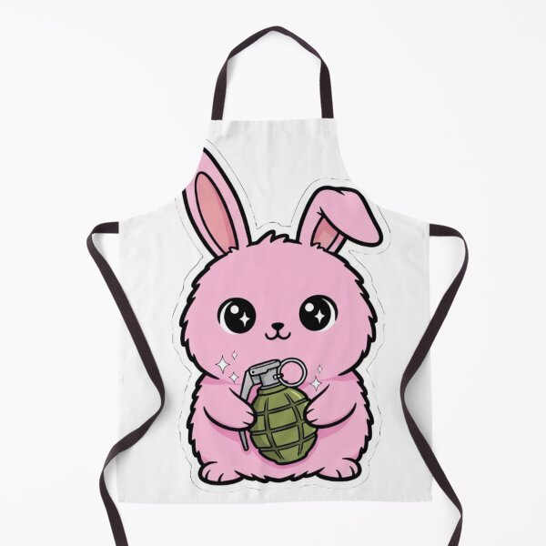 Item preview, Cute Pink Bunny With Grenade Explosive Personality Art designed and sold by ARTReMi.
