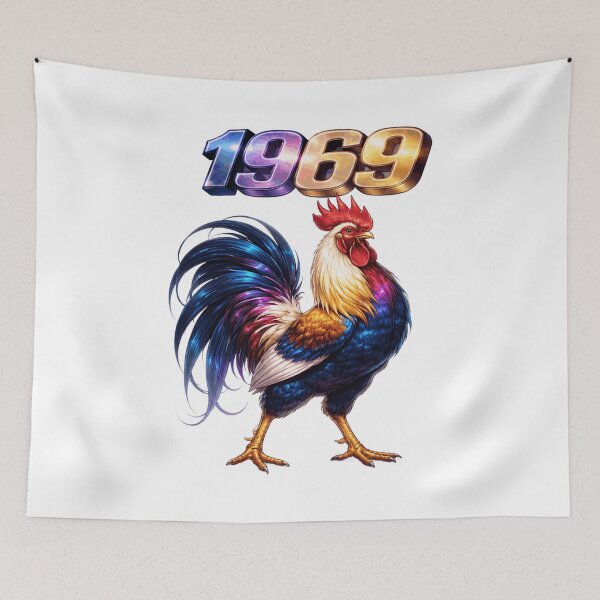 Item preview, 1969YearoftheRoosterEasternZodiacConfidenceLeadershipDesign designed and sold by AlexLineArt.