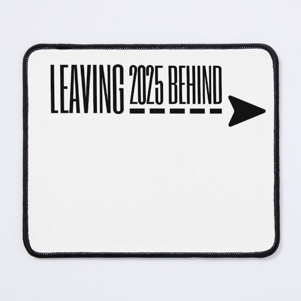 Item preview, Leaving 2025 Behind – Minimal Arrow Typography Dark Print designed and sold by VizoArt-Studio.