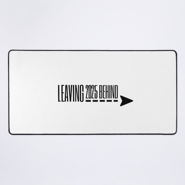 Item preview, Leaving 2025 Behind – Minimal Arrow Typography Dark Print designed and sold by VizoArt-Studio.