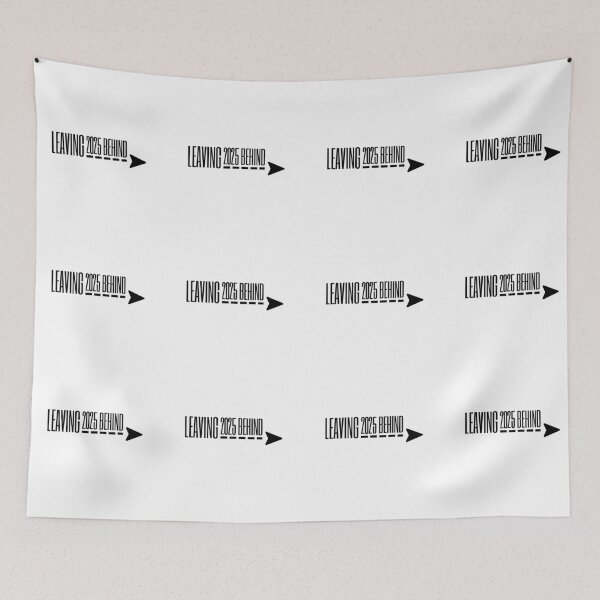 Item preview, Leaving 2025 Behind – Minimal Arrow Typography Dark Print designed and sold by VizoArt-Studio.