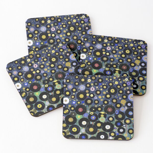 Item preview, Colorful vinyl records waterfall on Dark Background designed and sold by lautir.