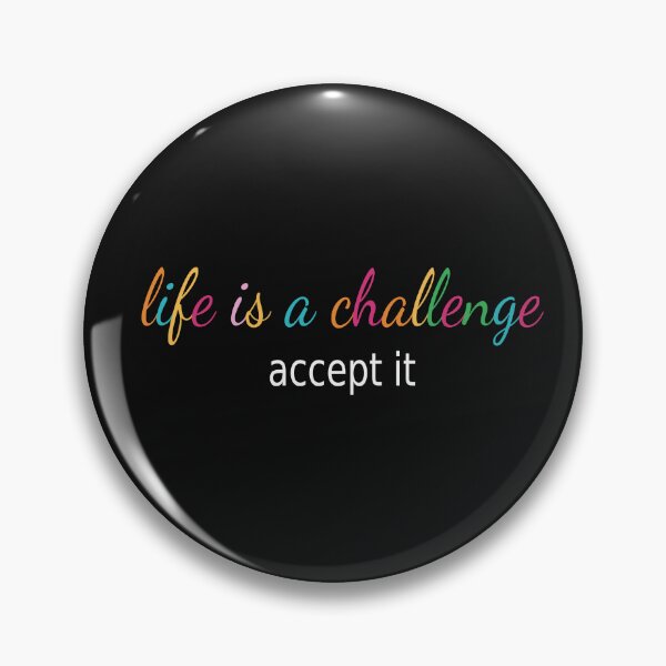 Item preview, Life Is a Challenge – Modern Colorful Lettering designed and sold by Maks-Made-It.