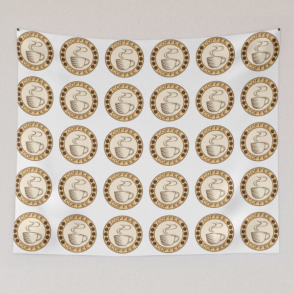 Item preview, Circle sign with coffee cup designed and sold by andbeldesign.