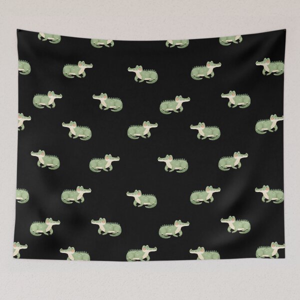 Item preview, Watercolor Crocodiles on Black designed and sold by KSimpson838.