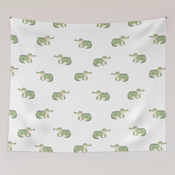 Item preview, Watercolor Crocodiles on White designed and sold by KSimpson838.