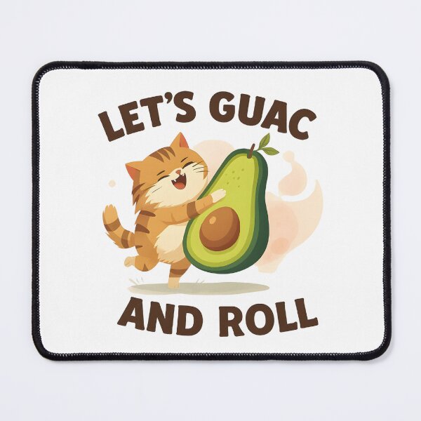 Item preview, Cute Cat Hugging a Big Avocado designed and sold by ChillModeOn.