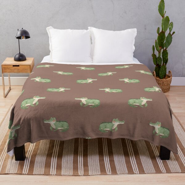 Item preview, Watercolor Crocodiles on Brown designed and sold by KSimpson838.