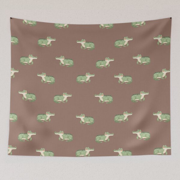 Item preview, Watercolor Crocodiles on Brown designed and sold by KSimpson838.