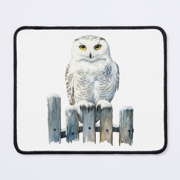 Item preview, Majestic Snowy Owl Perched on a Winter Fence designed and sold by CharlieDesings.