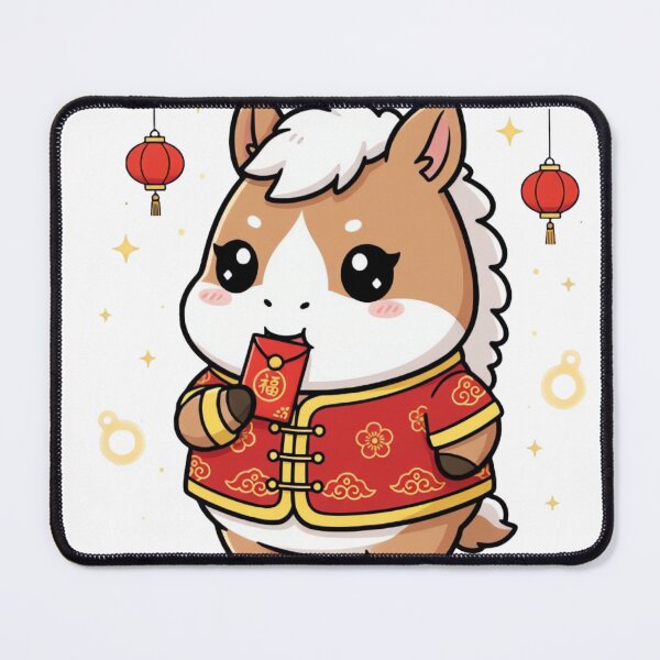 Item preview, Cute Anime Horse With Red Envelope Lunar New Year 2026 designed and sold by ARTReMi.