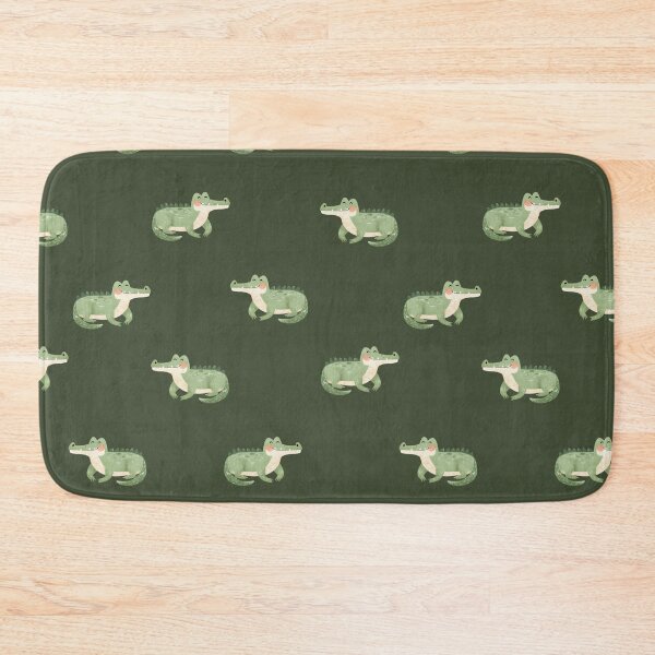 Item preview, Watercolor Crocodiles on Dark Green designed and sold by KSimpson838.