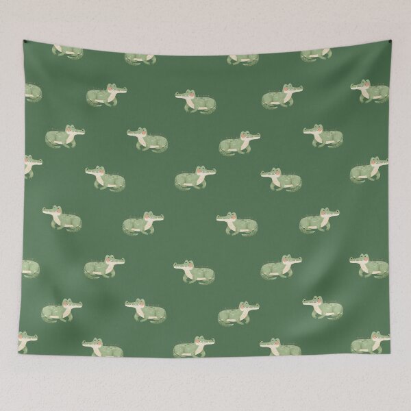 Item preview, Watercolor Crocodiles on Green designed and sold by KSimpson838.