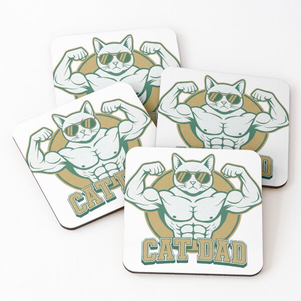 Item preview, Cat Dad Muscle – Strong Cat Lover Gym Humor Design designed and sold by C3J7.
