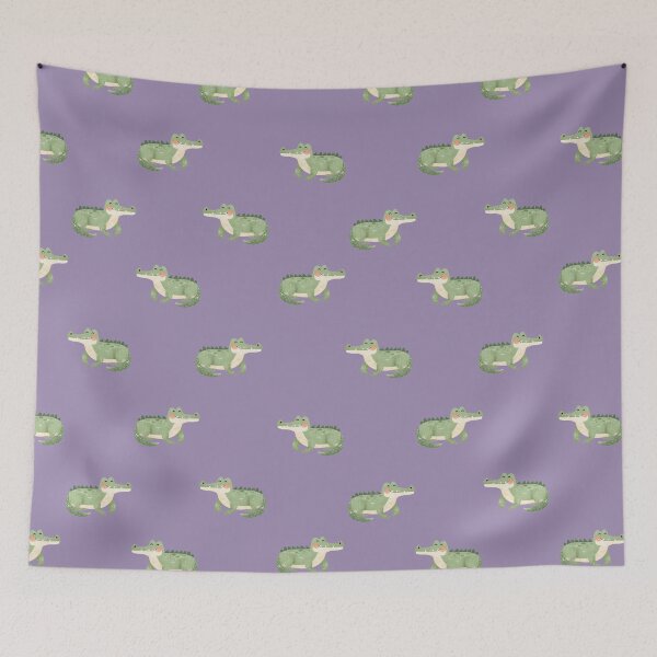 Item preview, Watercolor Crocodiles on Light Purple designed and sold by KSimpson838.