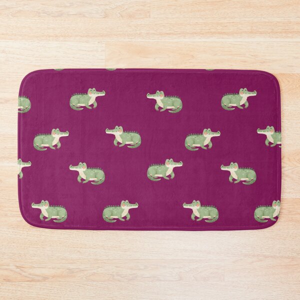 Item preview, Watercolor Crocodiles on Dark Pink  designed and sold by KSimpson838.