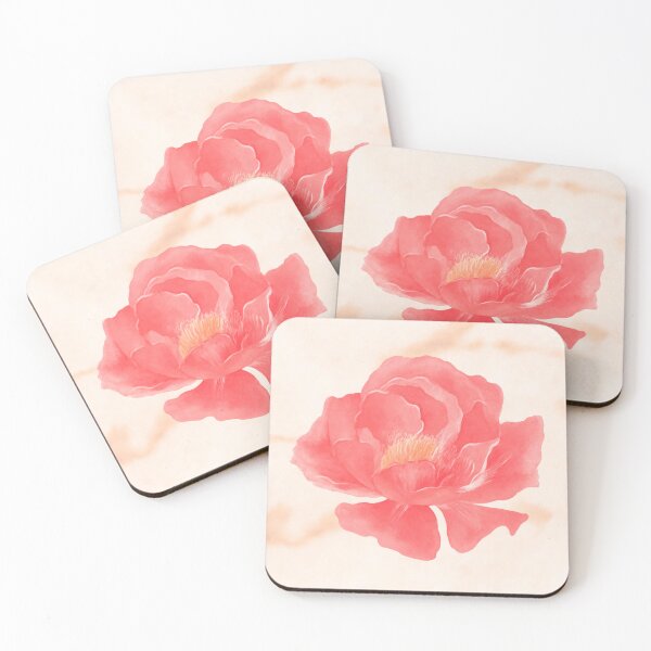 Item preview, Soft Coral Watercolor Flower – Minimal Floral Wall Art designed and sold by CandelaRui.