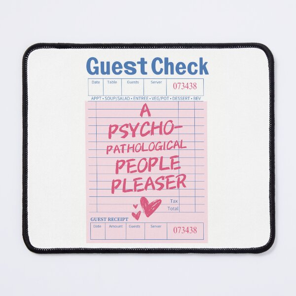 Item preview, People Pleaser Pink Guest Check designed and sold by SaltedBeachPaperie.