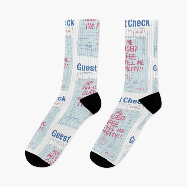 Item preview, Iced Coffee Guest Check Pink and Blue designed and sold by SaltedBeachPaperie.