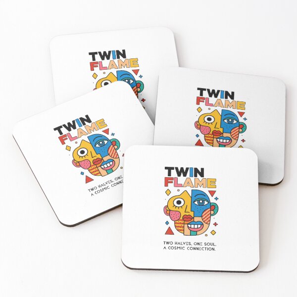 Item preview, Twin Flame Abstract Art — Two Halves One Soul Cosmic designed and sold by Colorful-Garden.
