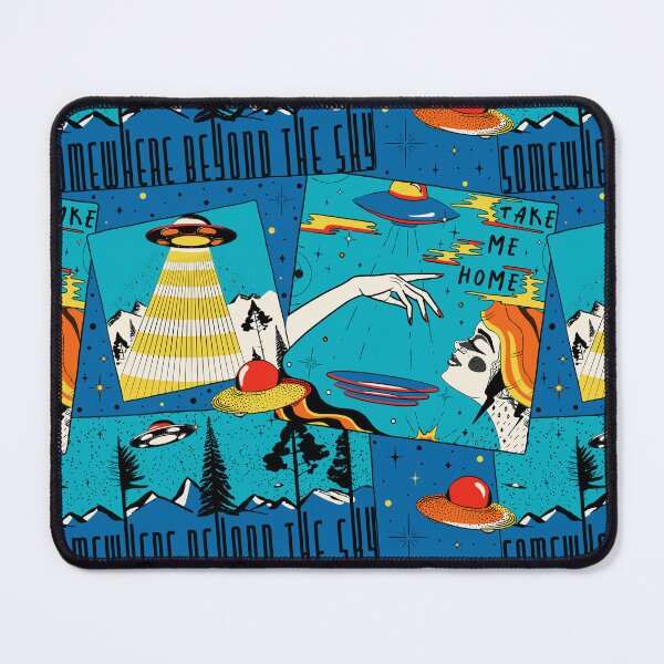 Item preview, Farbenfrohes UFO Muster designed and sold by KreativKdesigns.